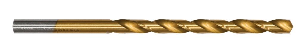 Сверло по металлу удлин №664 ПрофОснастка Эксперт Ø 3,3 мм P6M5 HSS M2 TIN (6542)/135° DIN 340, 1шт. - (упак. в пласт. бокс по 50 шт.)