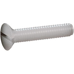 Винт с потайной головкой и прямым шлицем DIN 963, полиамид
