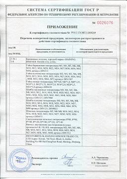 Сертификат на Дюбель распорный полипропиленовый с шипами 7