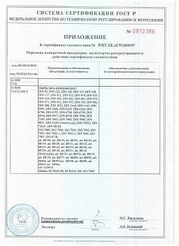 Сертификат на Штифт конический DIN 1 6