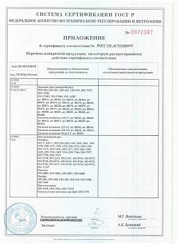 Сертификат на Винт с полукруглой головкой и внутренним шестигранником кл.пр.10.9 ISO 7380 7